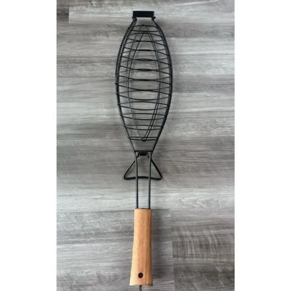 Williams Sonoma Fish Grill Basket Nonstick Carbon Steel